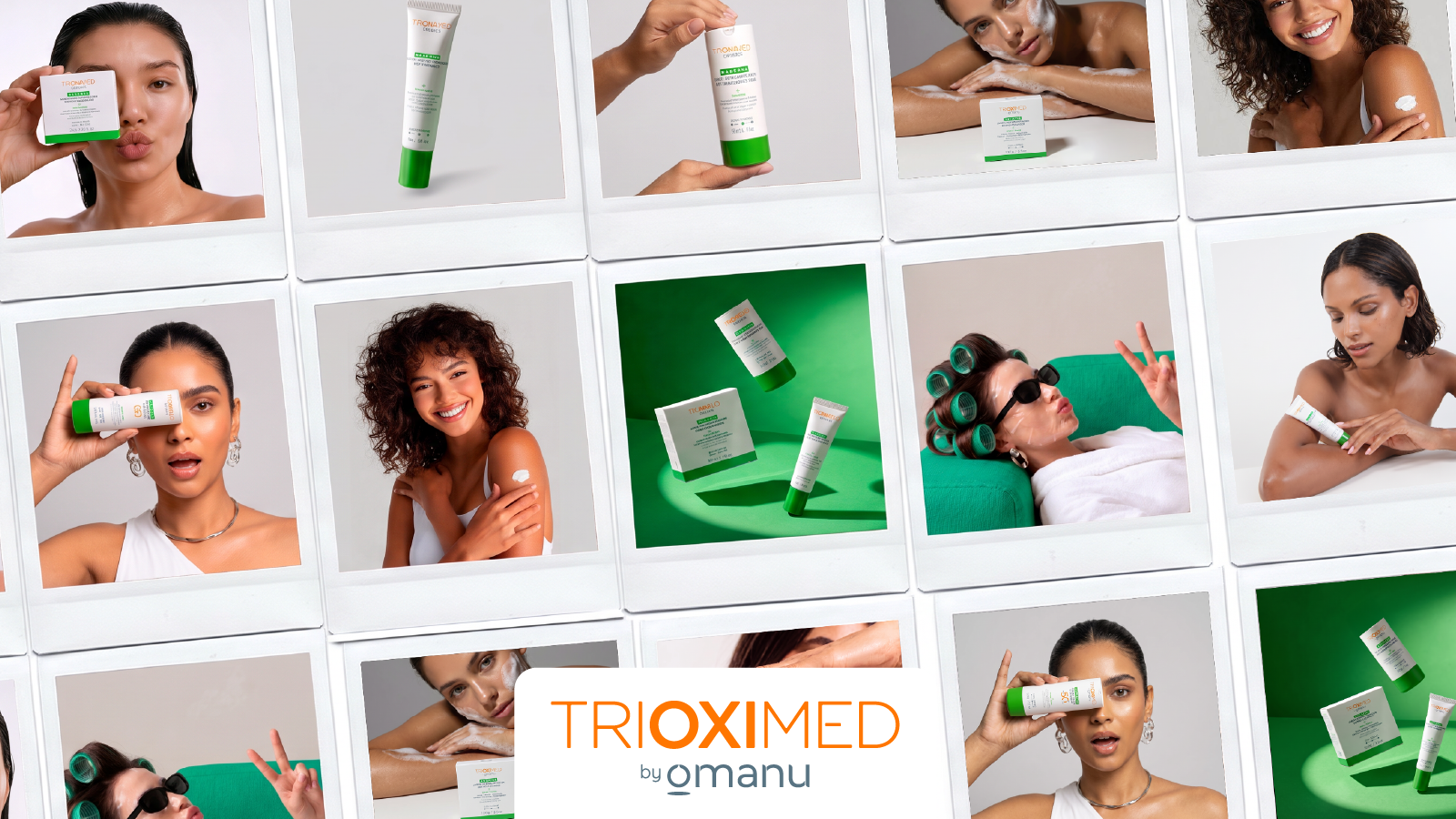 Productos de la línea Antiacné de Trioximed para una rutina de skincare enfocada en reducir el acné y los puntos negros.